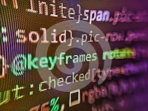 Python programming developer code. Source PC website developer. Programming code screen of software developer. Digital code.