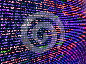 Python programming developer code. Web development code: CSS/SASS styles preprocessor script lines. Programming code abstract