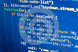 Python programming developer code. Young business crew working with startup.
