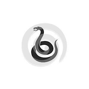 python snake logo vector icon illustration