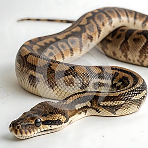 python in Transparent Background Closeup of a Boa Constrictor Showing Detailed Scales and Pattern