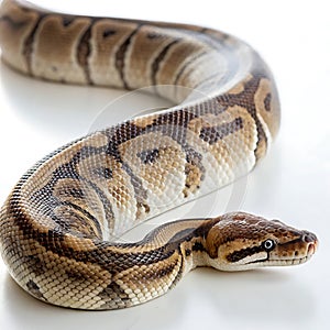 python in Transparent Background Closeup of a Boa Constrictor Showing Detailed Scales and Pattern