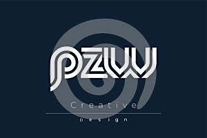 PZW Creative Unique Modern Letter Logo Design
