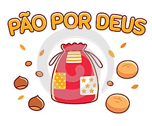 PÃÂ£o por Deus bag cartoon drawing photo