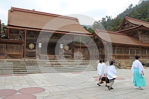 PÃÂ¨lerinage au sanctuaire shinto d'Izumo (Japon)