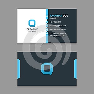 Q Abstract Letter logo with Modern Corporate Business Card design Template VectorQ