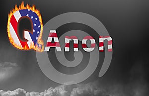 Q Anon deep state conspiracy concept