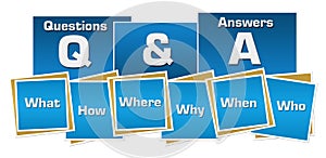 Q And A Blue Squares Stripes