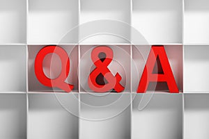 Q&A or FAQ letters in square niches
