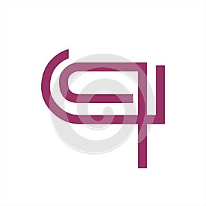 Q, qc, qu initials line art geometric company logo