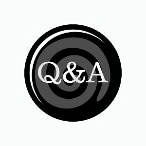 Q and A Symbol. Confirmation Centre and Clarification, Helpdesk Icon - Vector.
