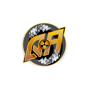 QA Logo Monogram ESport Gaming with Gas Shape Design