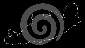 Qachas Nek Lesotho subdivision map outline animation