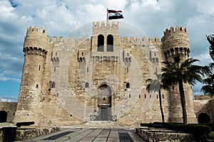 Qaitbay Citadel since 1477 photo taken during a stormy morning at Alexandria