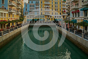 Qanat Quartier The pearl, Doha Qatar after noon shot