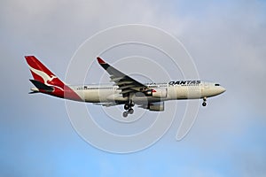 Qantas Airlines Airbus A330 Arriving at Sydney Airport