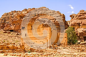 Qasa Al-Bint Temple, or Palace of the Pharaohâ€™s Daughter. Petra, Jordan