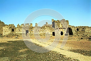 Qasr al-Azraq - medieval fort, Azraq, Jordan photo