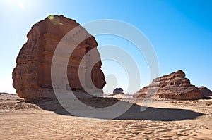 Qasr al Farid tomb Madain Saleh in Saudi Arabia