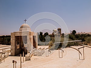 Qasr el Yahud near Jericho, according to tradition it is the place where the Israelites crossed the Jordan River where Jesus was