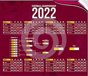Qatar 2022 world cup fixtures table