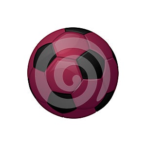 Qatar burgundy football or soccer ball Sport equipment icon