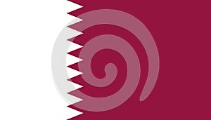 Qatar flag icon in flat style. National sign vector illustration. Politic business concept