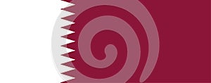 Qatar flag. Official colors. Correct proportion. Vector