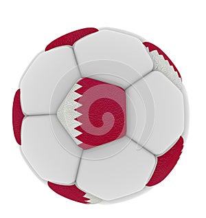 Qatar flag soccer ball isolated football 2022 worldcup - 3drendering