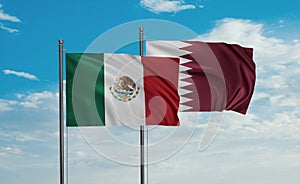 Qatar and Mexico flag