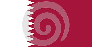 Qatar national flag. Vector illustration. Al Adaam