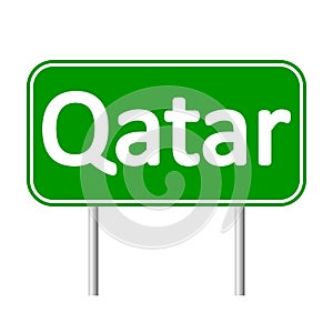 Qatar road sign. photo