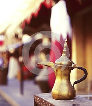 Qatari coffee pot welcome