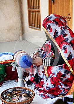 Qatari craftswoman