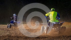 Qaud ATV Race , Driver at hot pursuit