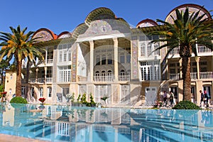 Qavam House in Eram Garden, a historic Persian garden, Shiraz, Iran