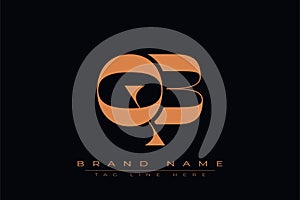 QB initial letter logo design