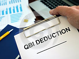 QBI Qualified Business Income Deduction documents.