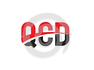 QCD Letter Initial Logo Design Vector Illustration photo