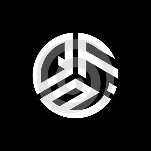 QFP letter logo design on black background. QFP creative initials letter logo concept. QFP letter design