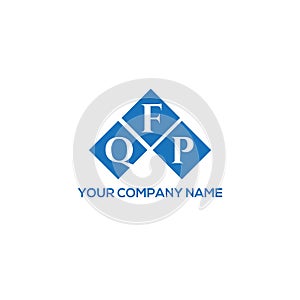 QFP letter logo design on WHITE background. QFP creative initials letter logo concept. QFP letter design