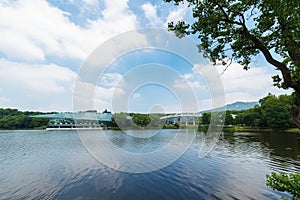 Qian Lake in Botanic Garden in Summer