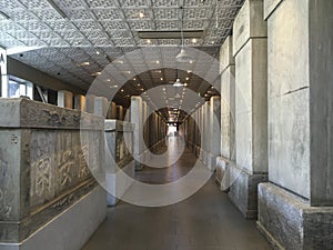 Qianlong stone steles at Temple of Confucius in Beijing, China photo