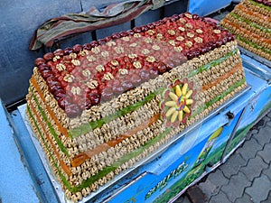 Qiegao, a traditional Uyghur dessert, sold at a market in ÃœrÃ¼mqi