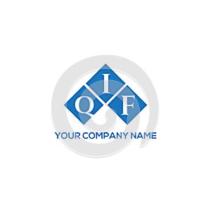 QIF letter logo design on WHITE background. QIF creative initials letter logo concept. QIF letter design
