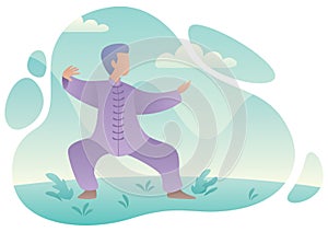 Qigong Practicing Man