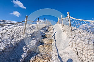 QiguCigu Salt Mountain, Tainan, Taiwan, made by compacted salt into solid and extremely hard mass through years of exposure