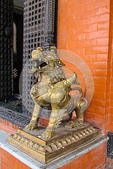 Qilin animal guard statue in Kathmandu, Nepal