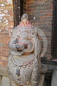 Qilin animal guard statue in Kathmandu, Nepal