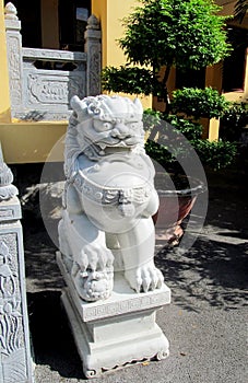 Qilin asian mythological statue